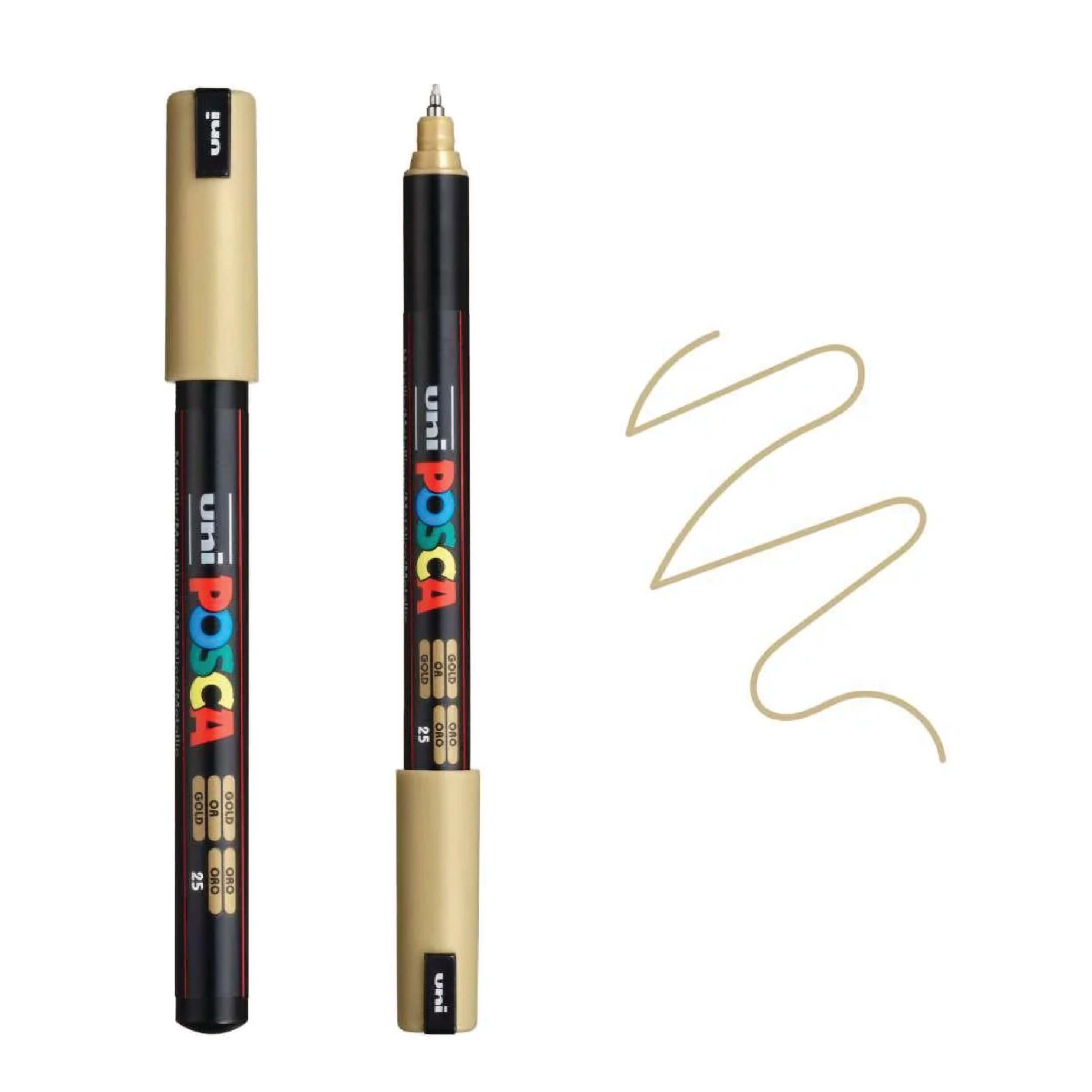 Marker Extra Fine Tip 0.7mm Gold POSCA Uni